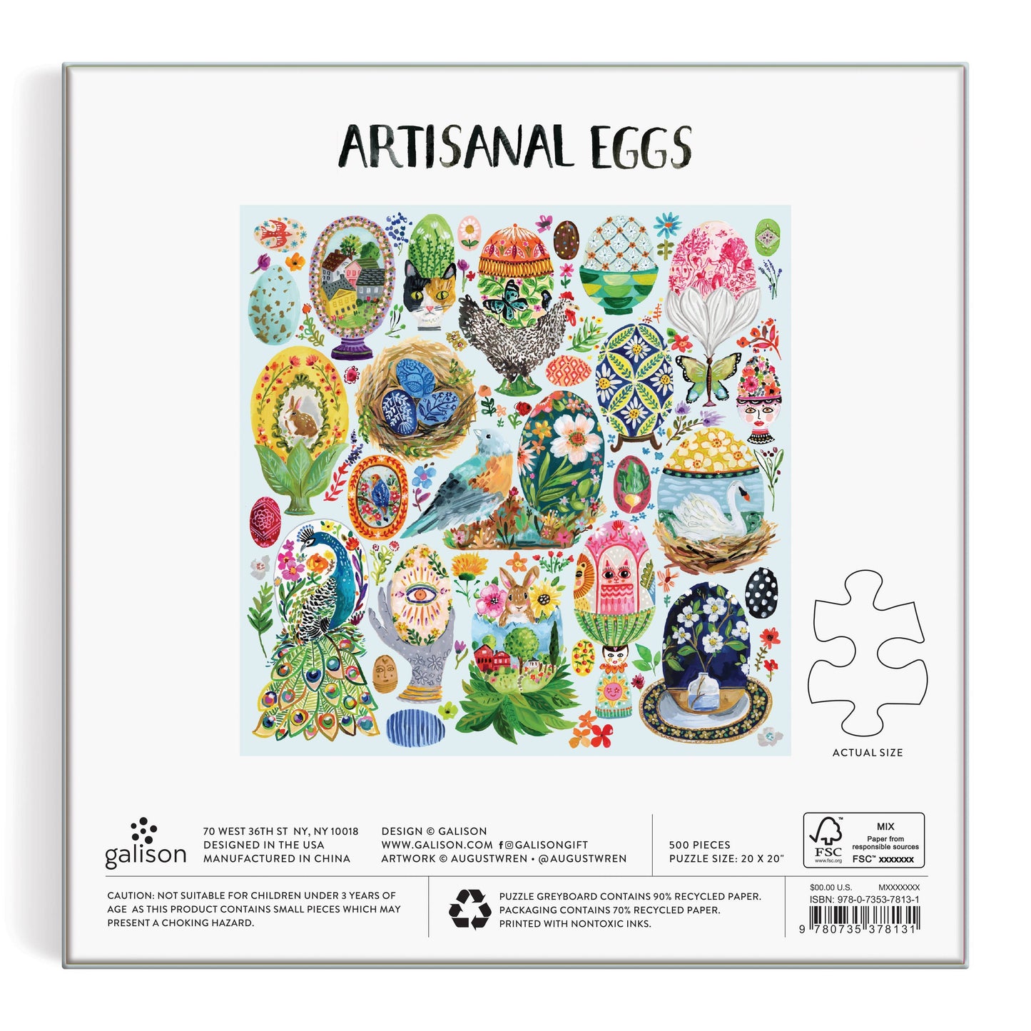 Chronicle Books - Artisanal Eggs 500 Piece Puzzle