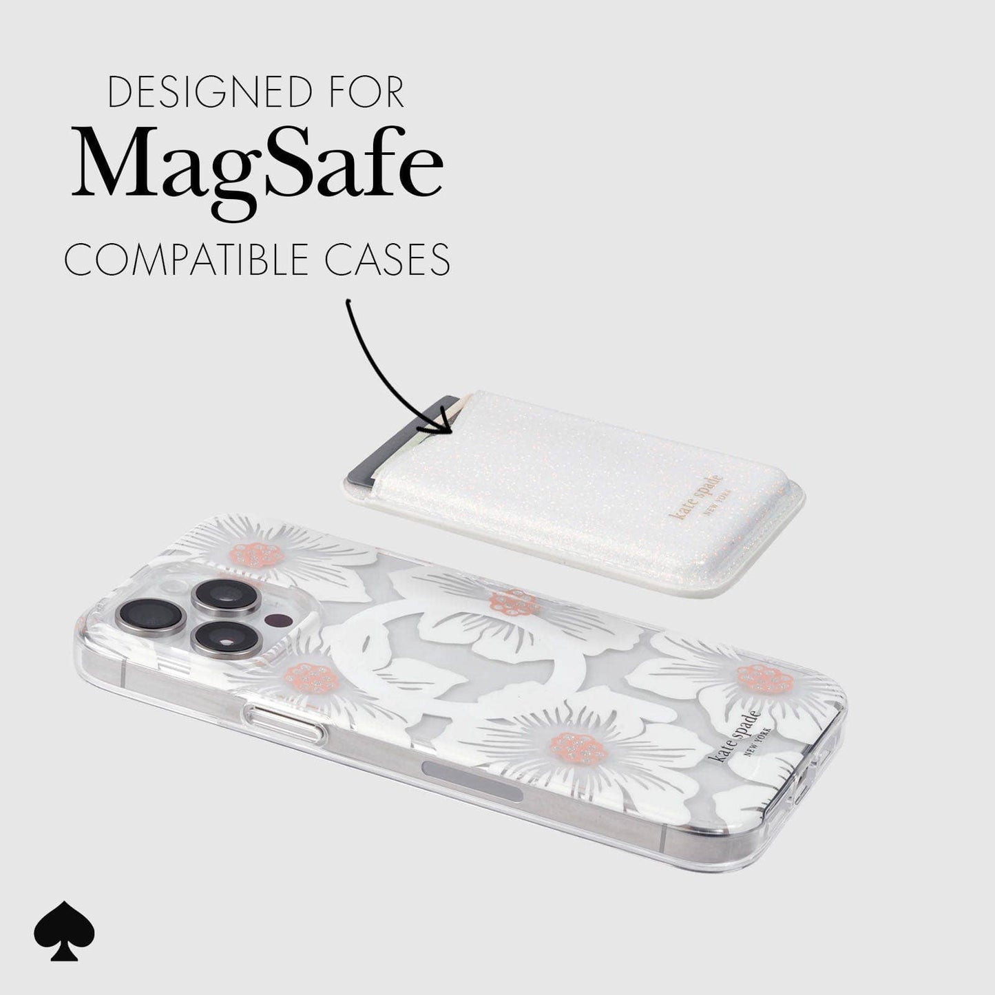 Case-Mate - Kate spade new york Wallet MagSafe White Glitter