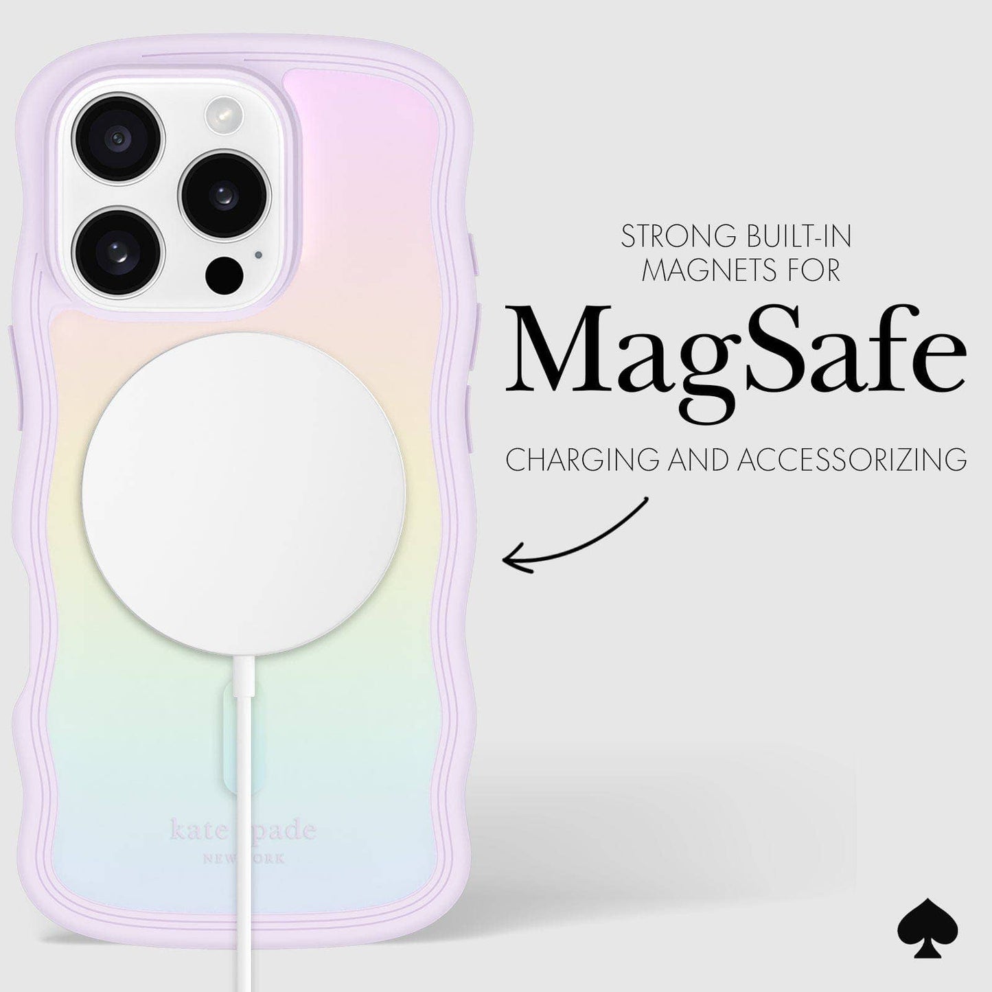 Case-Mate - Kate spade new york iPhone 16 Pro Wavy Opal Iridescent