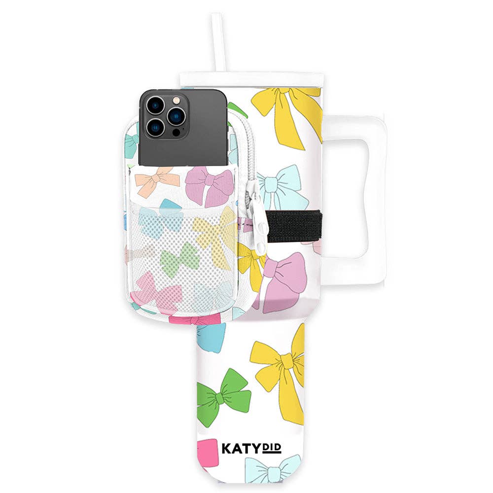 Katydid - Multicolored Coquette Bows Tumbler ZIPPER POUCH