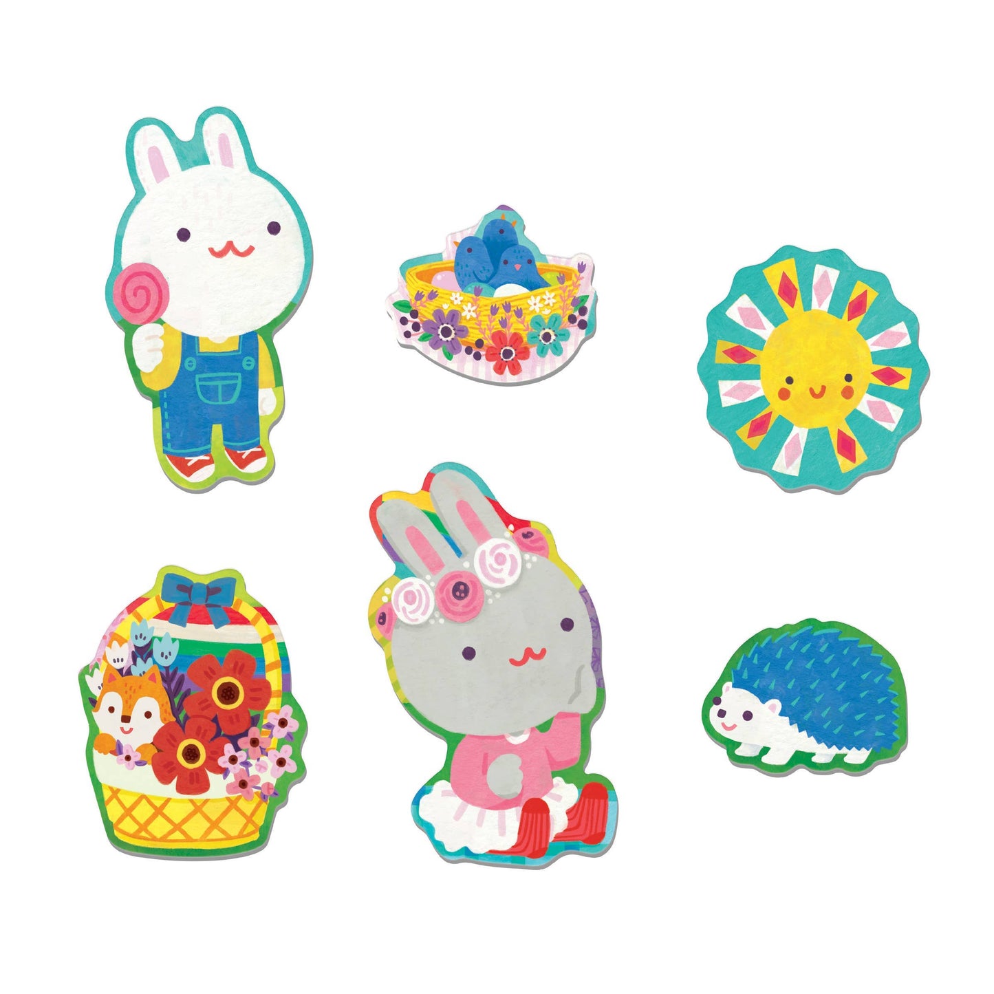 Chronicle Books - Garden Bunnies 25 Piece Floor Puzzle with Shaped Pieces