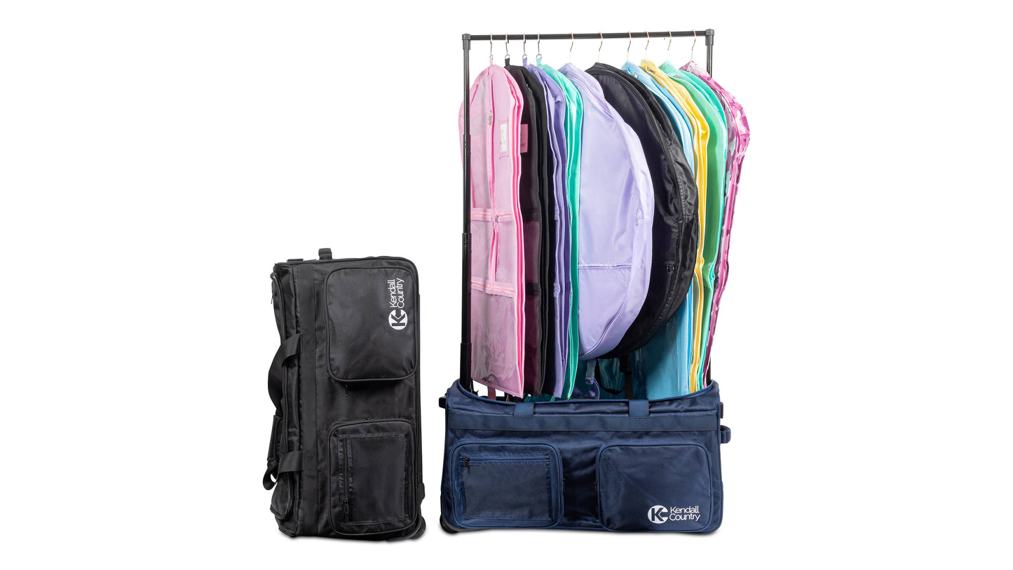 Kendall Country - Collapsible Costume Rolling Dance Bag with Garment Rack -28"