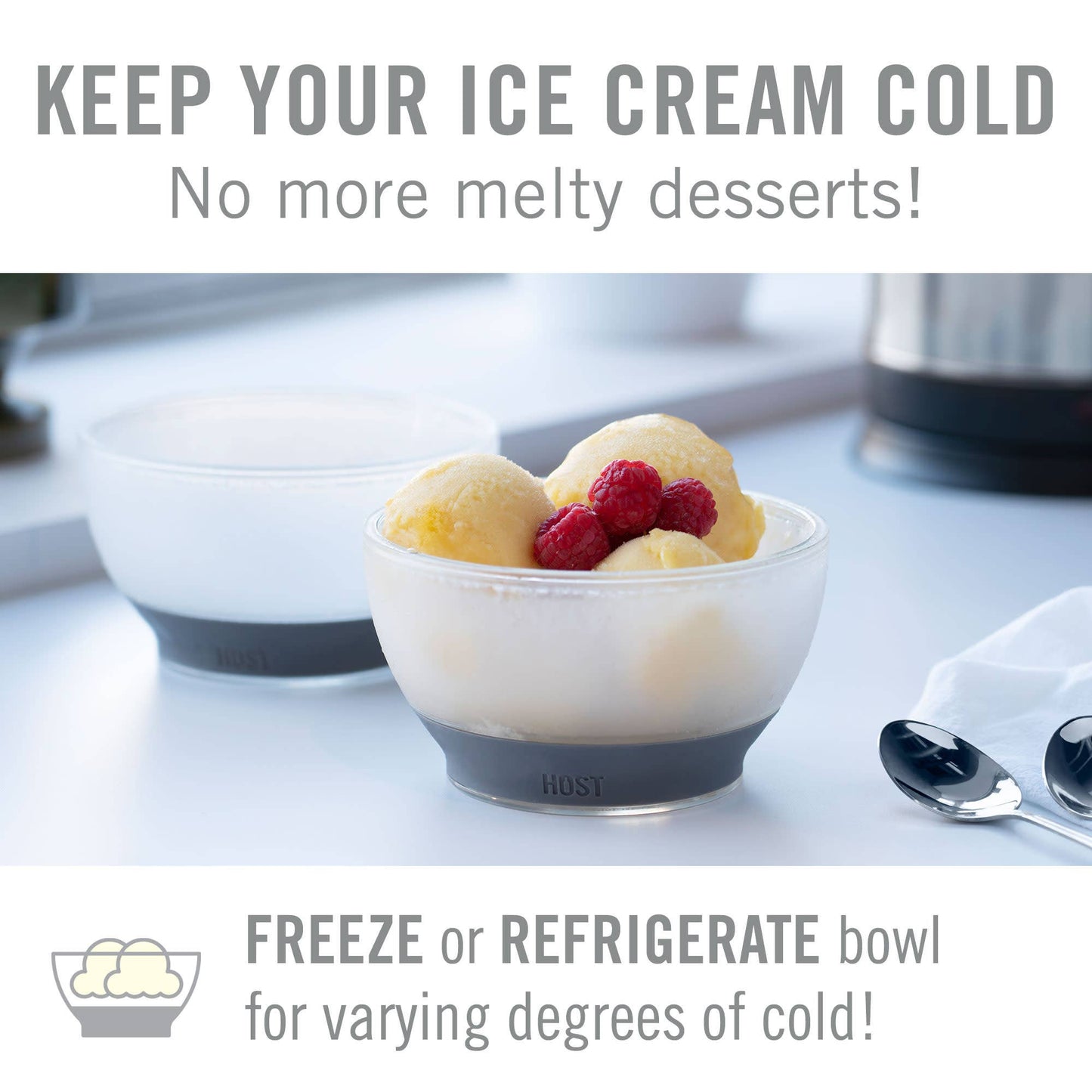 HOST - Ice Cream FREEZE™ Cooling Bowls w/ Cooling Gel - Set of 2