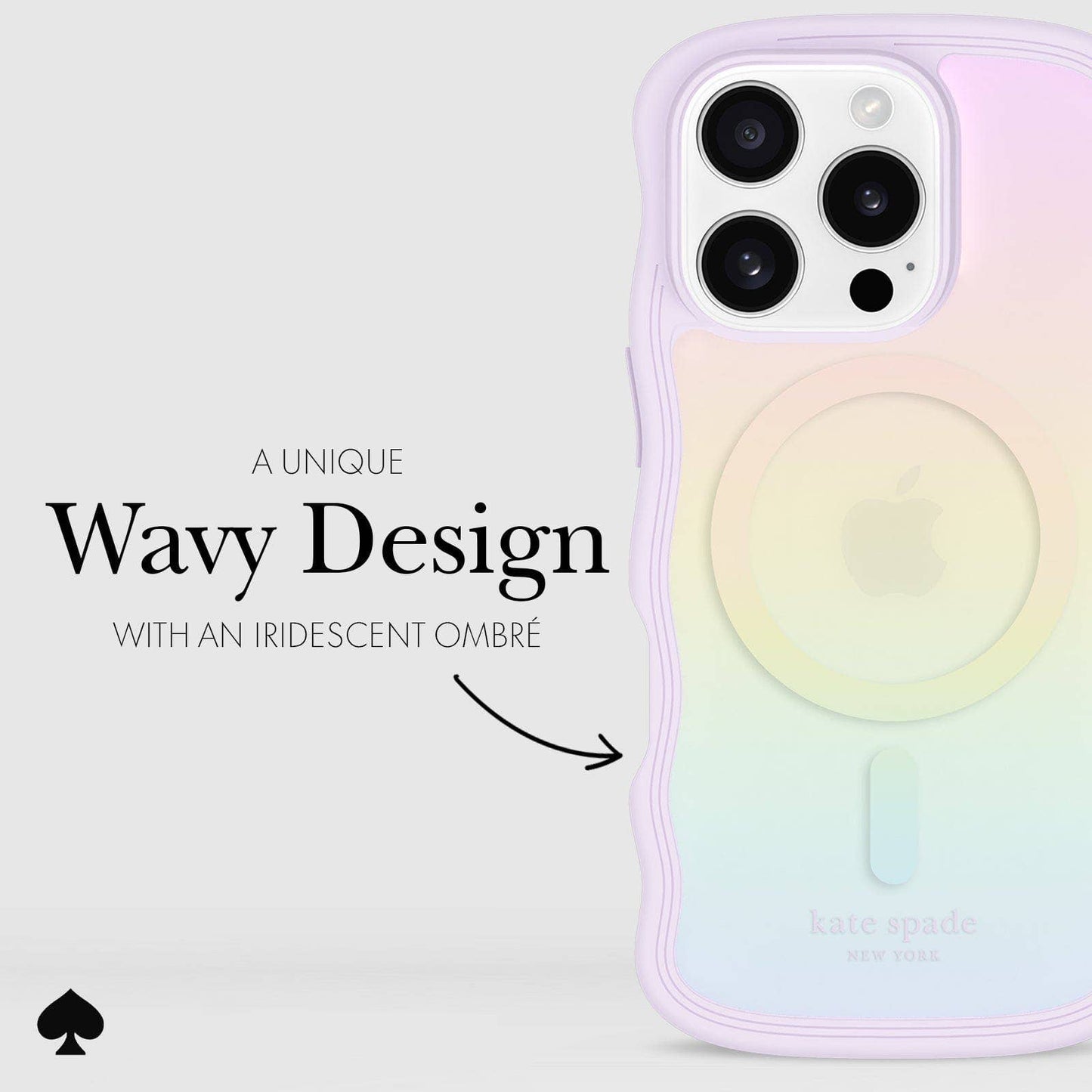 Case-Mate - Kate spade new york iPhone 16 Pro Wavy Opal Iridescent