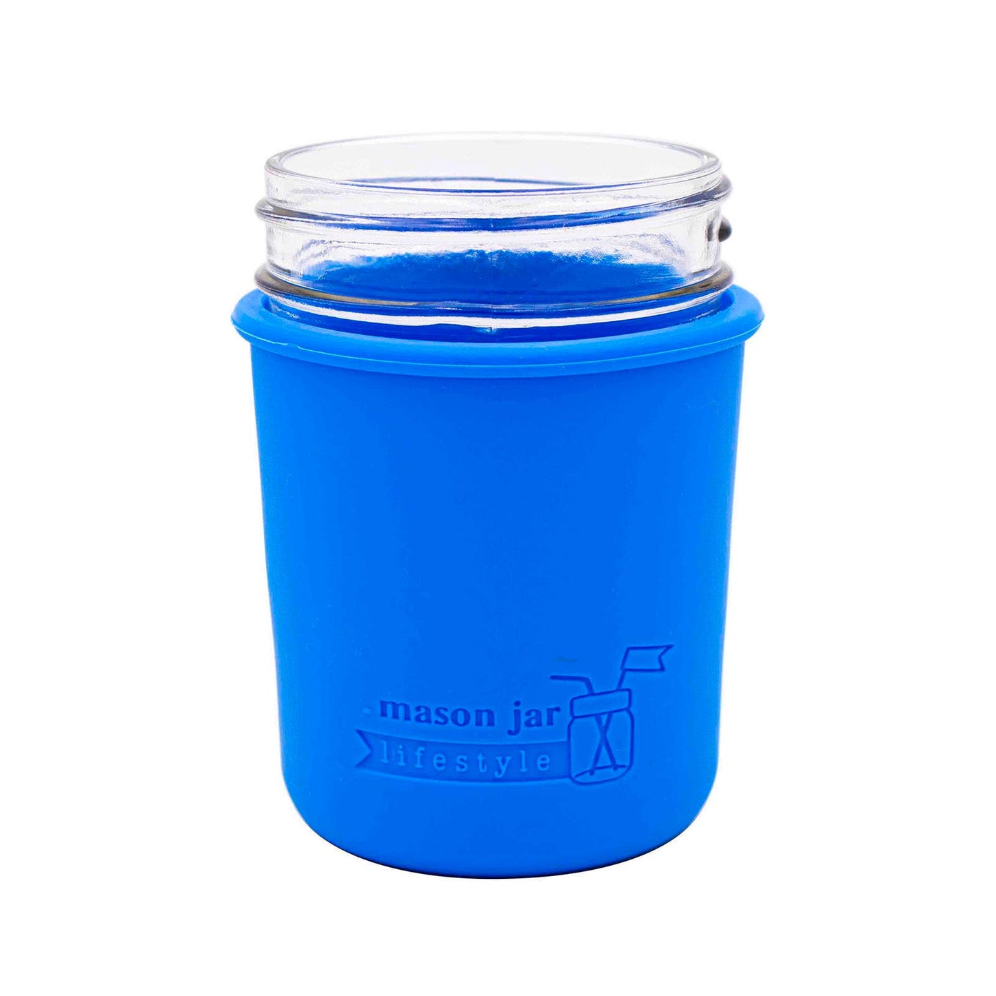 Mason Jar Lifestyle - Silicone Sleeve for Regular Mouth Half Pint 8oz Mason Jars
