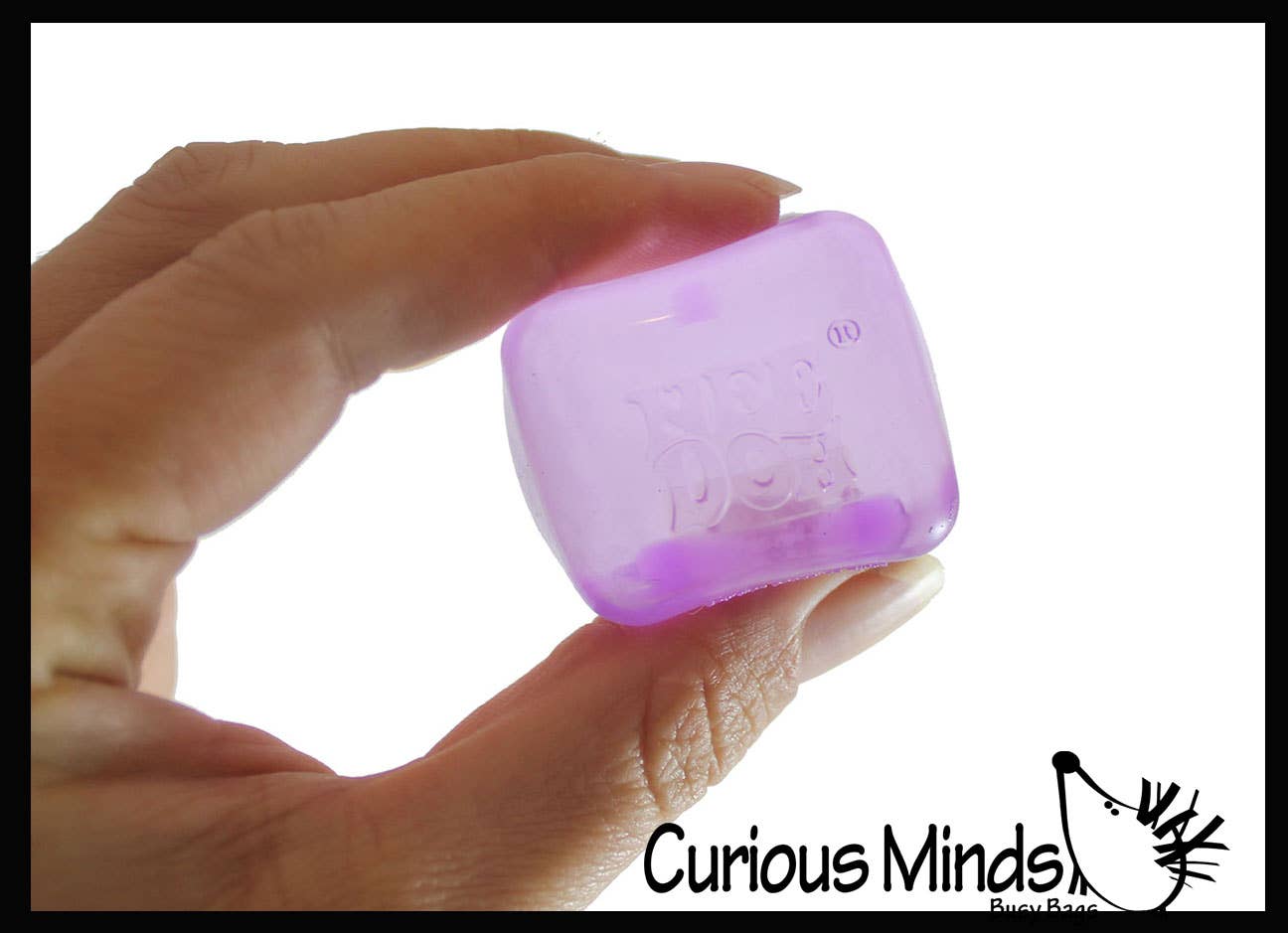 Curious Minds Toys - 1 NeeDoh Teenie Nice Ice Cube Baby Ice Sugar Ball - Thick Gl