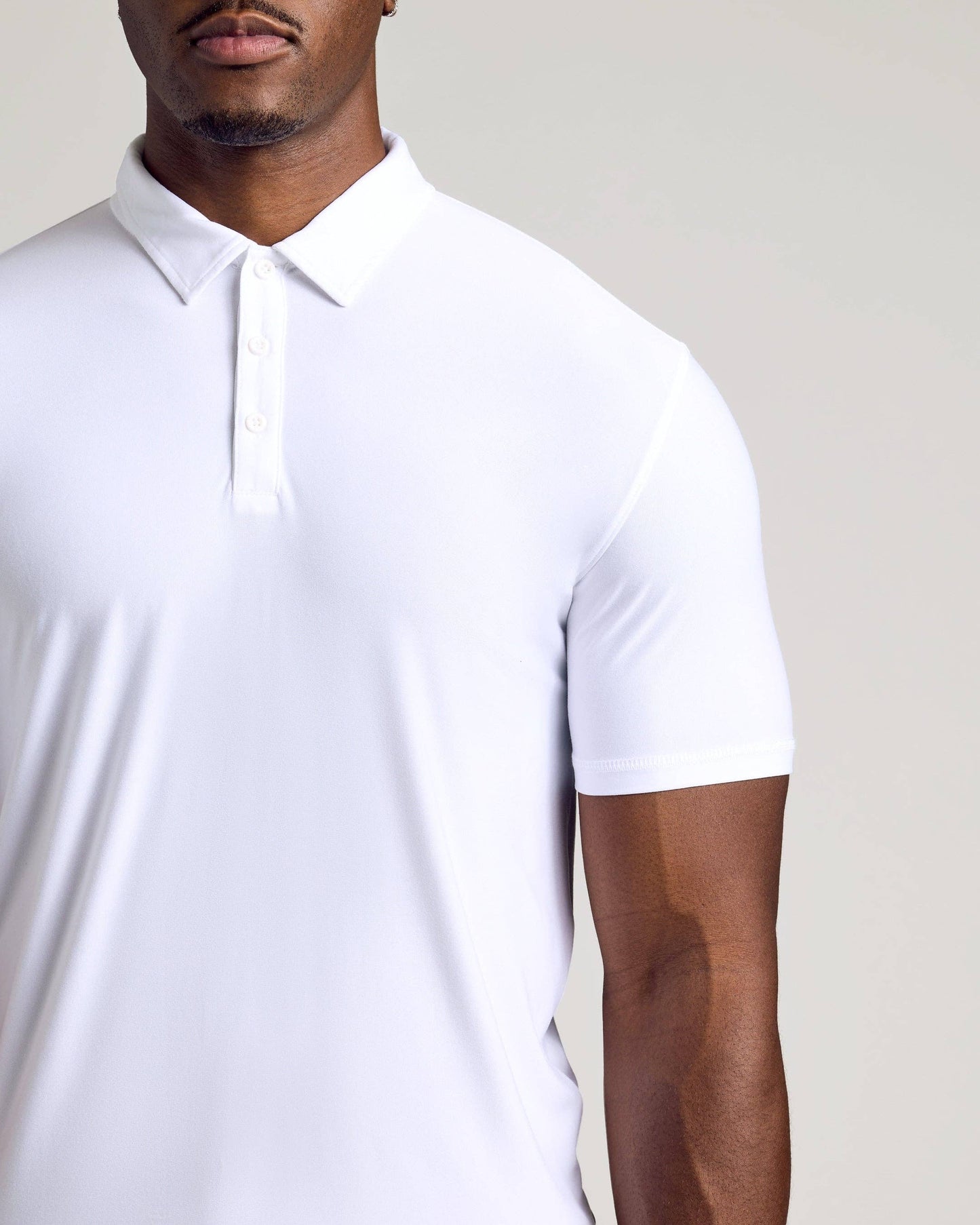 True Classic - White Short Sleeve Tall Active Polo