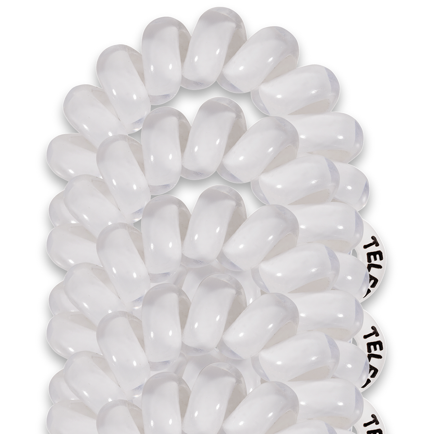 TELETIES - Spiral Hair Coils | Tiny | Coconut White Hair Ties