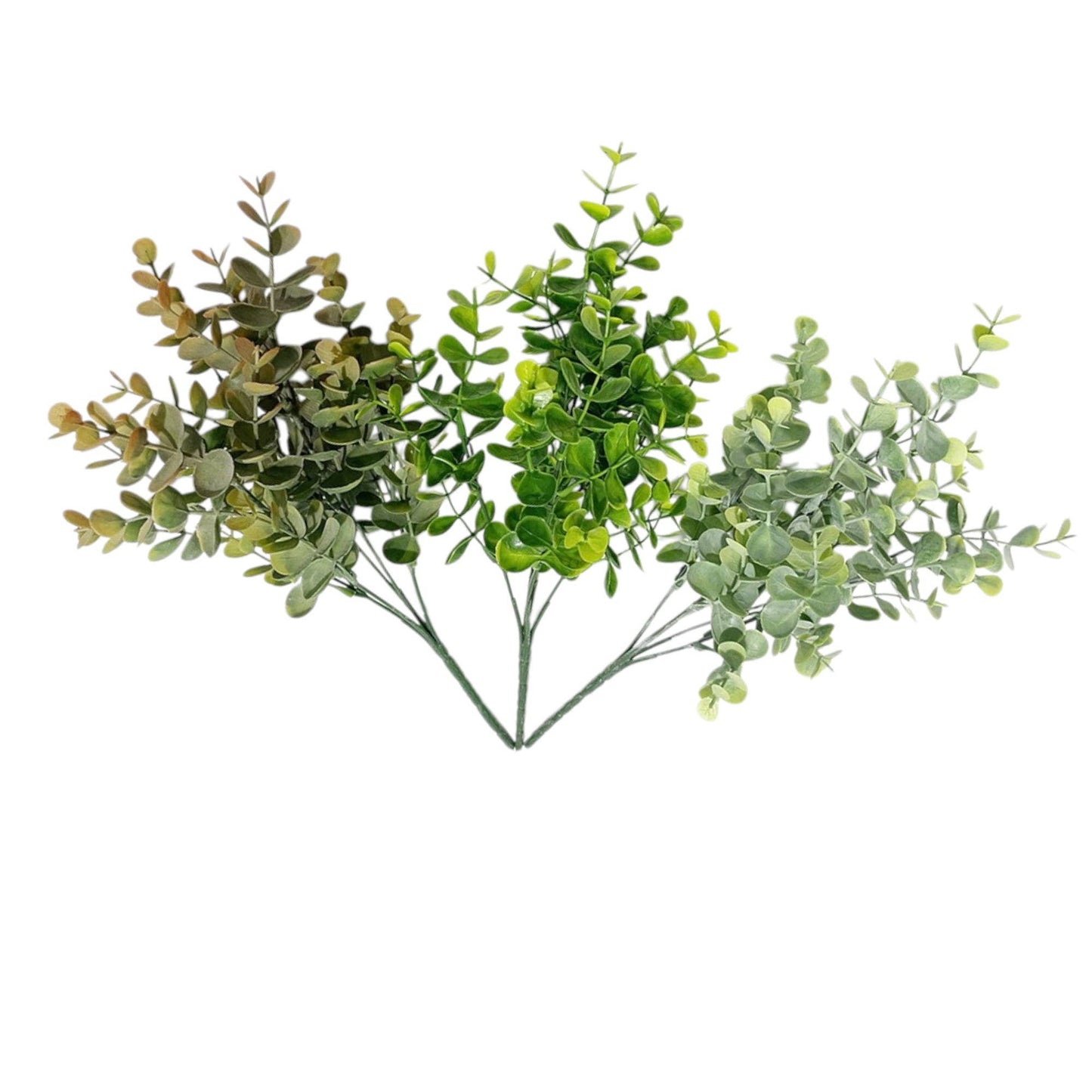 Angel Isabella - 13"Artificial Short stem plastic eucalyptus bush-5 picks