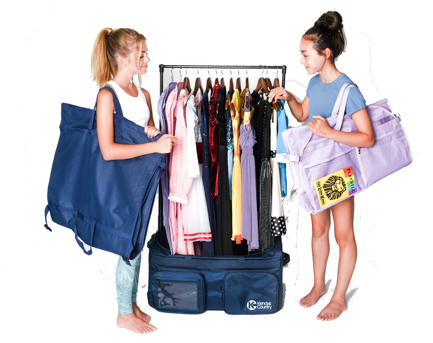 Kendall Country - Collapsible Costume Rolling Dance Bag with Garment Rack -28"
