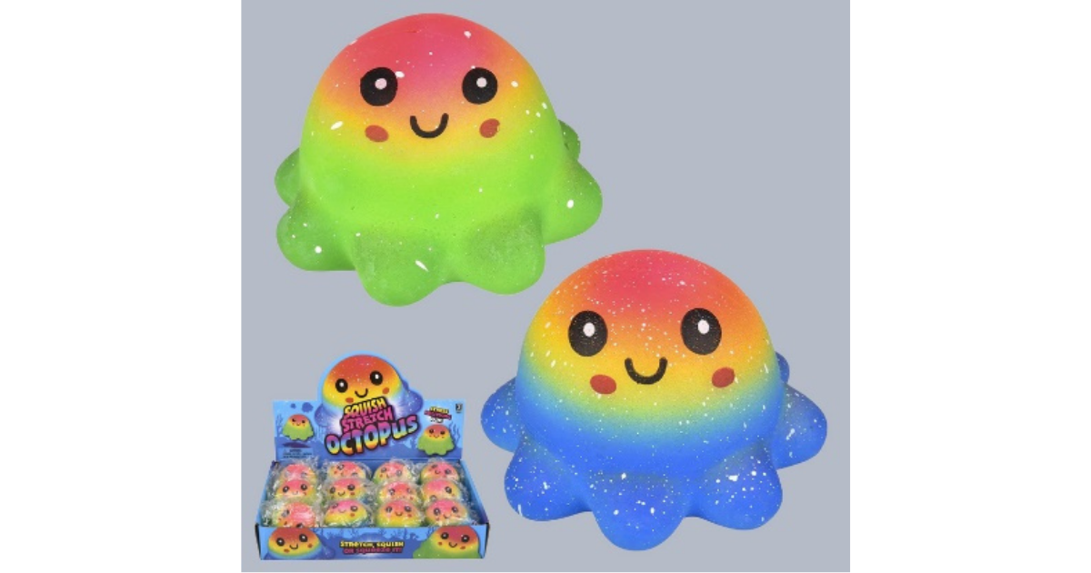 Dough Doughs Squish Octopus Rainbow Smile