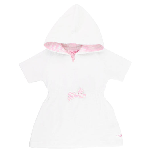 RuffleButts + RuggedButts - Girls White Terry Cover-Up