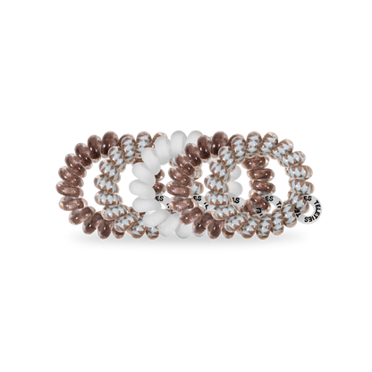 TELETIES - Spiral Hair Coils | Tiny | Truly Taupe Hair Ties
