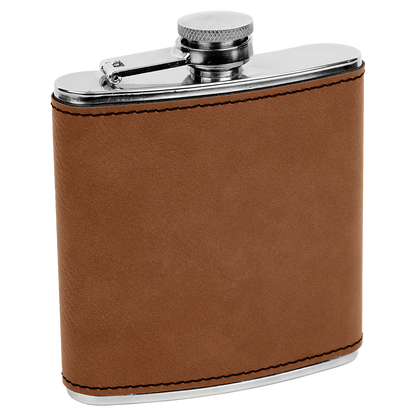 The Rural Home - Custom Engraved Leatherette Flask – Custom Wholesale Gift