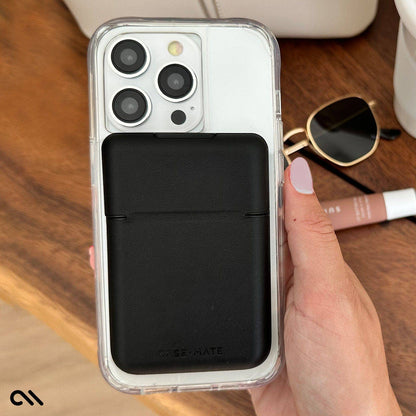 Case-Mate - Black MagSafe Leather Flip Wallet