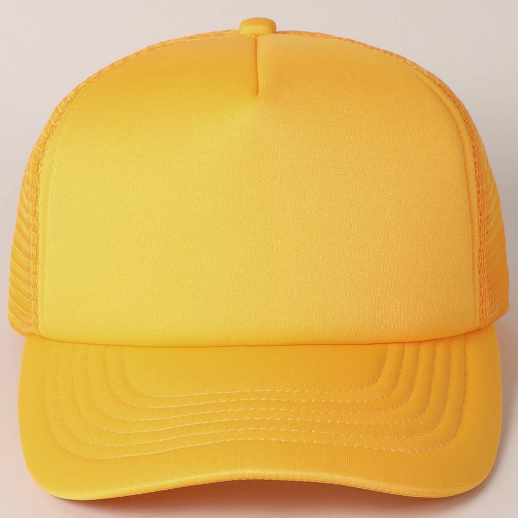 Fashion City - Solid Color Foam Mesh Back Trucker Hat