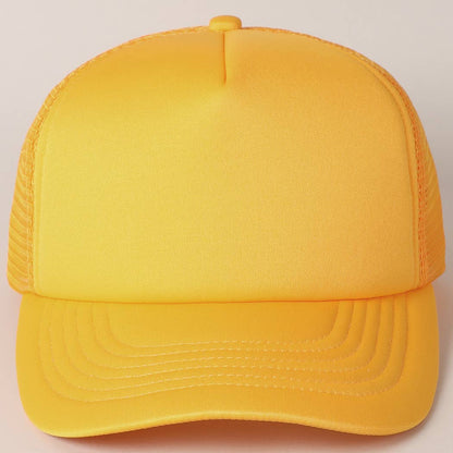 Fashion City - Solid Color Foam Mesh Back Trucker Hat
