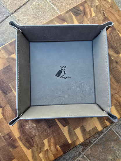 The Rural Home - 6" x 6" Custom Laser Engraved Leatherette Snap Tray