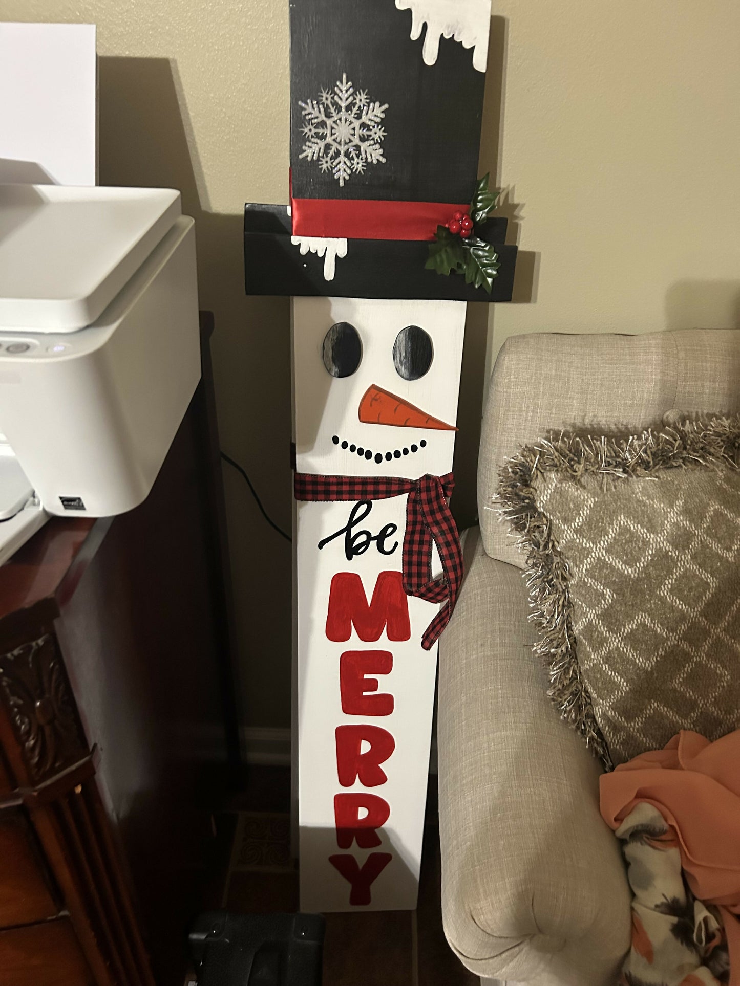 Snowman porch signs