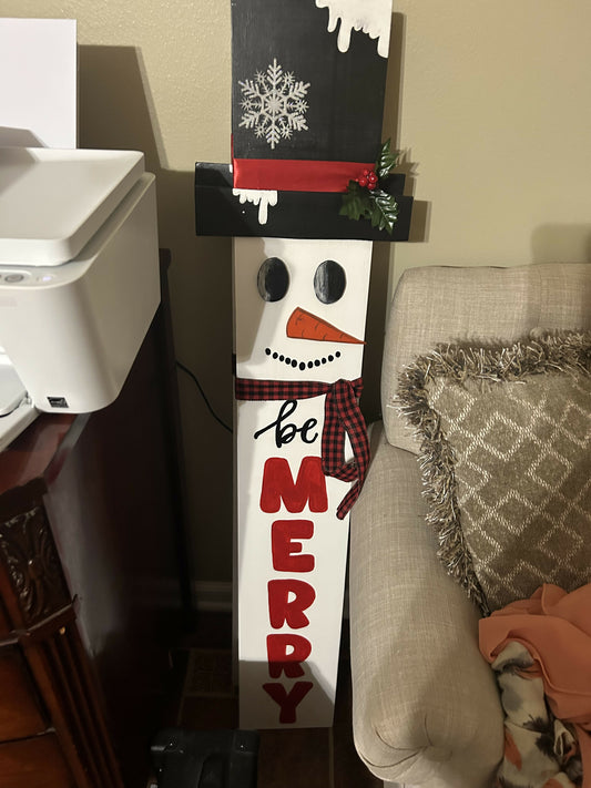 Snowman porch signs