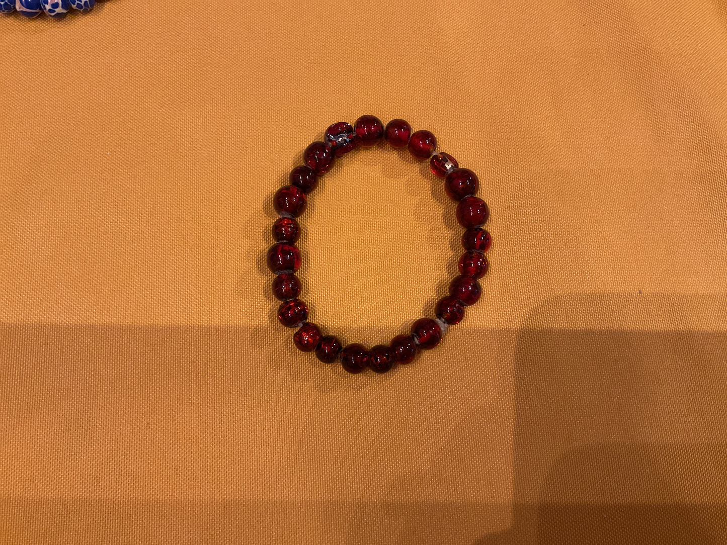 Glass bead bracelet