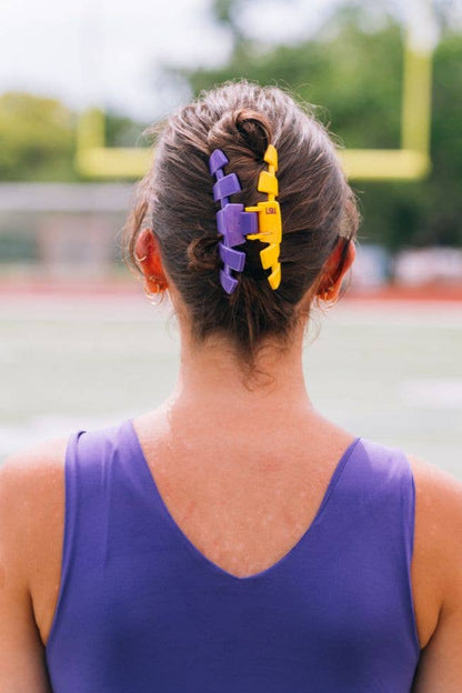 TELETIES - Classic College Hair Clip | Large | LSU