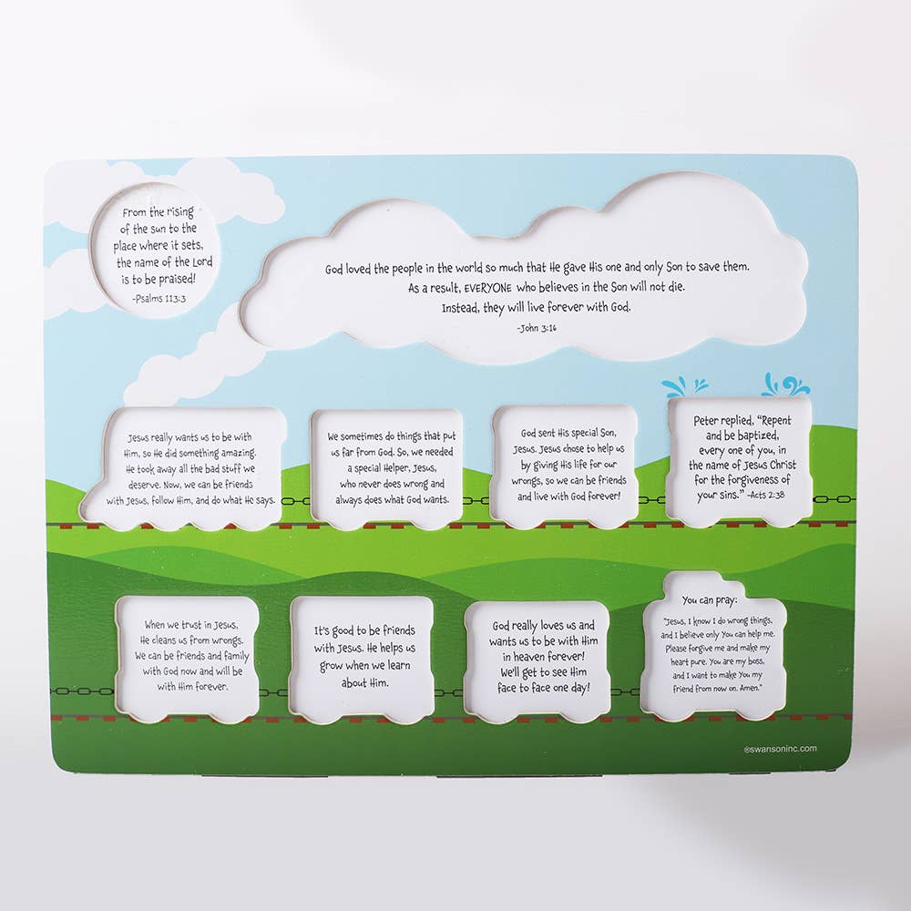 Swanson Christian Products - Wooden Puzzle  - Chunky Pieces - Plan of Salvation Train