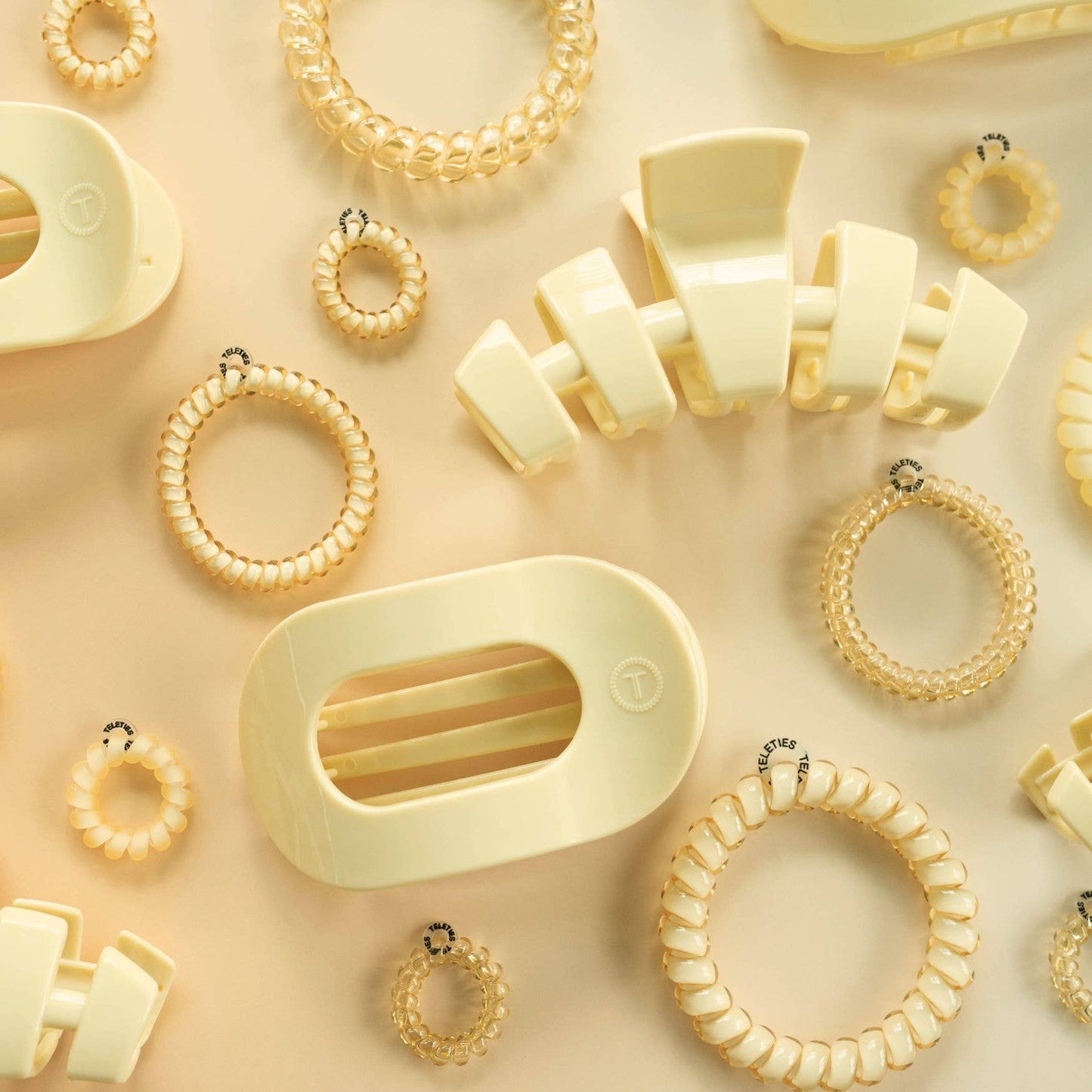 TELETIES - Classic Hair Clip | Large | Butter Yellow