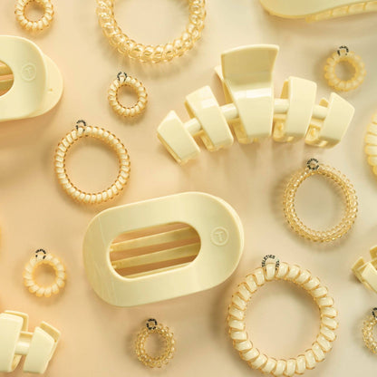 TELETIES - Classic Hair Clip | Large | Butter Yellow