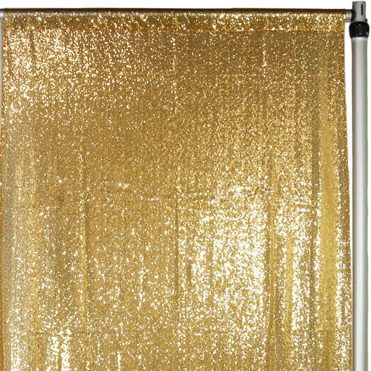 YOUR CHAIR COVERS - Glitz Sequin Drape/Backdrop 7 ft x 4 ft Gold