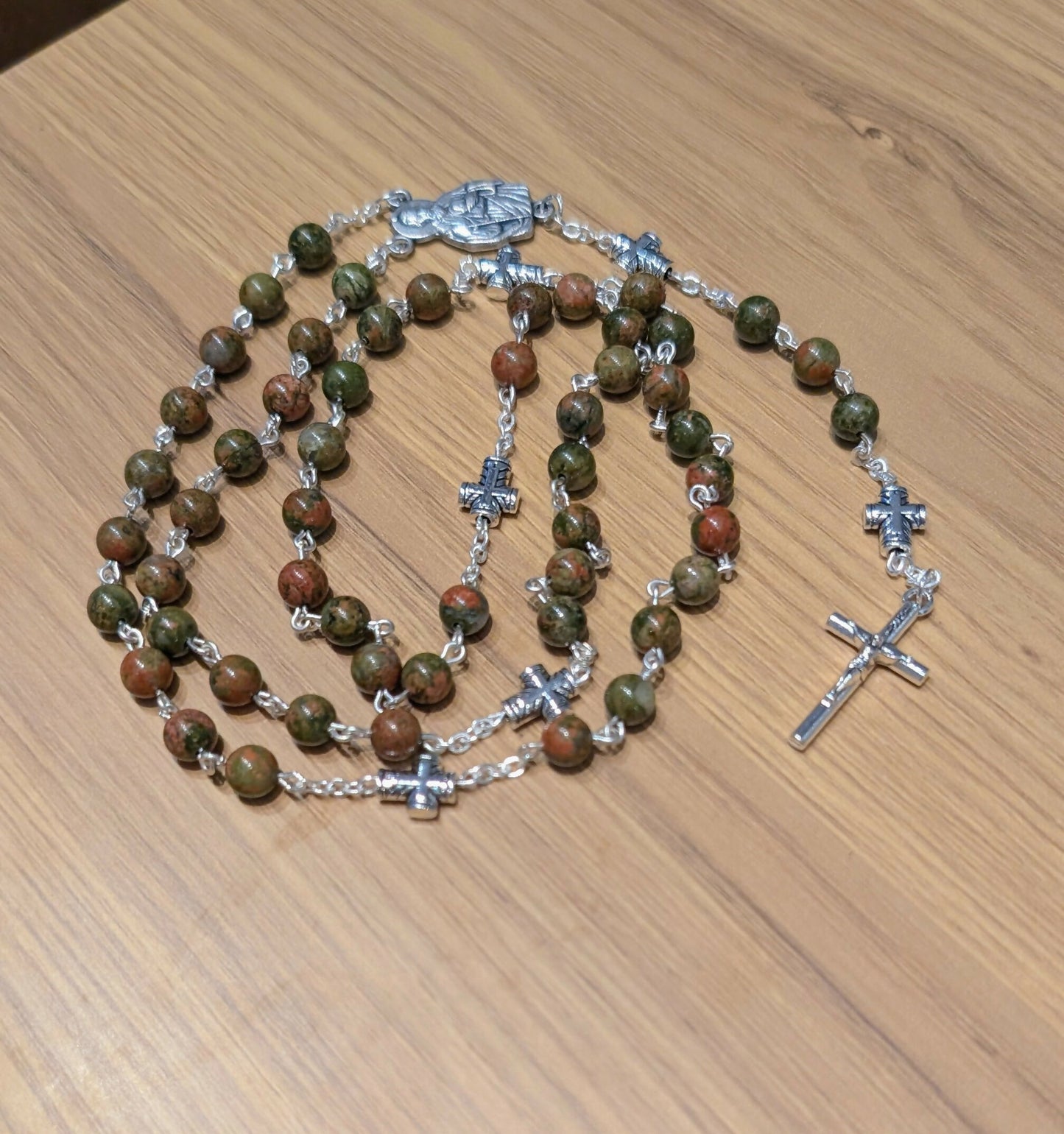 Natural stone rosary