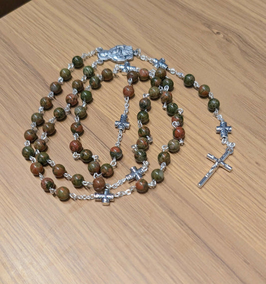 Natural stone rosary