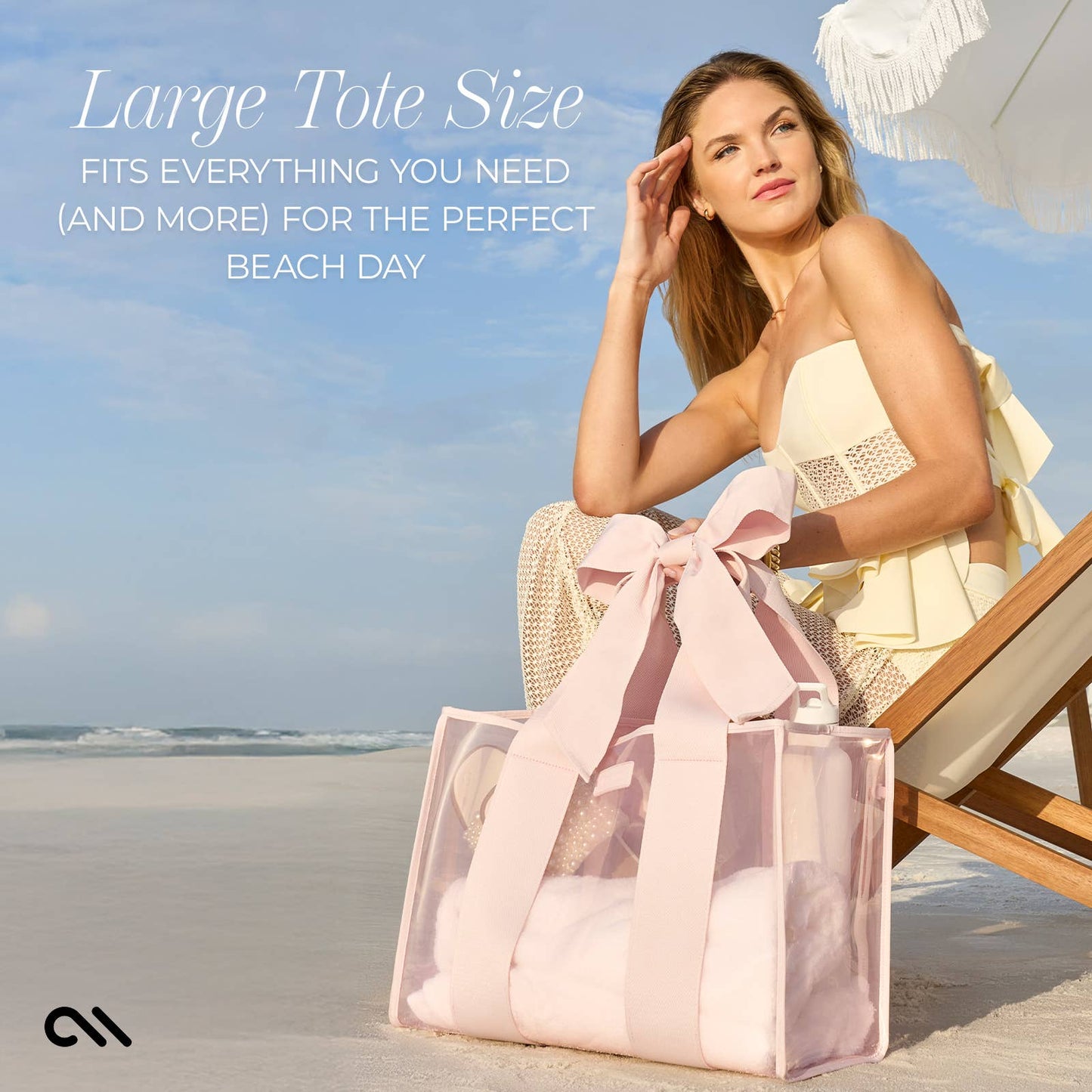 Case-Mate - Special Edition Bow Beach Tote With Phone Pouch