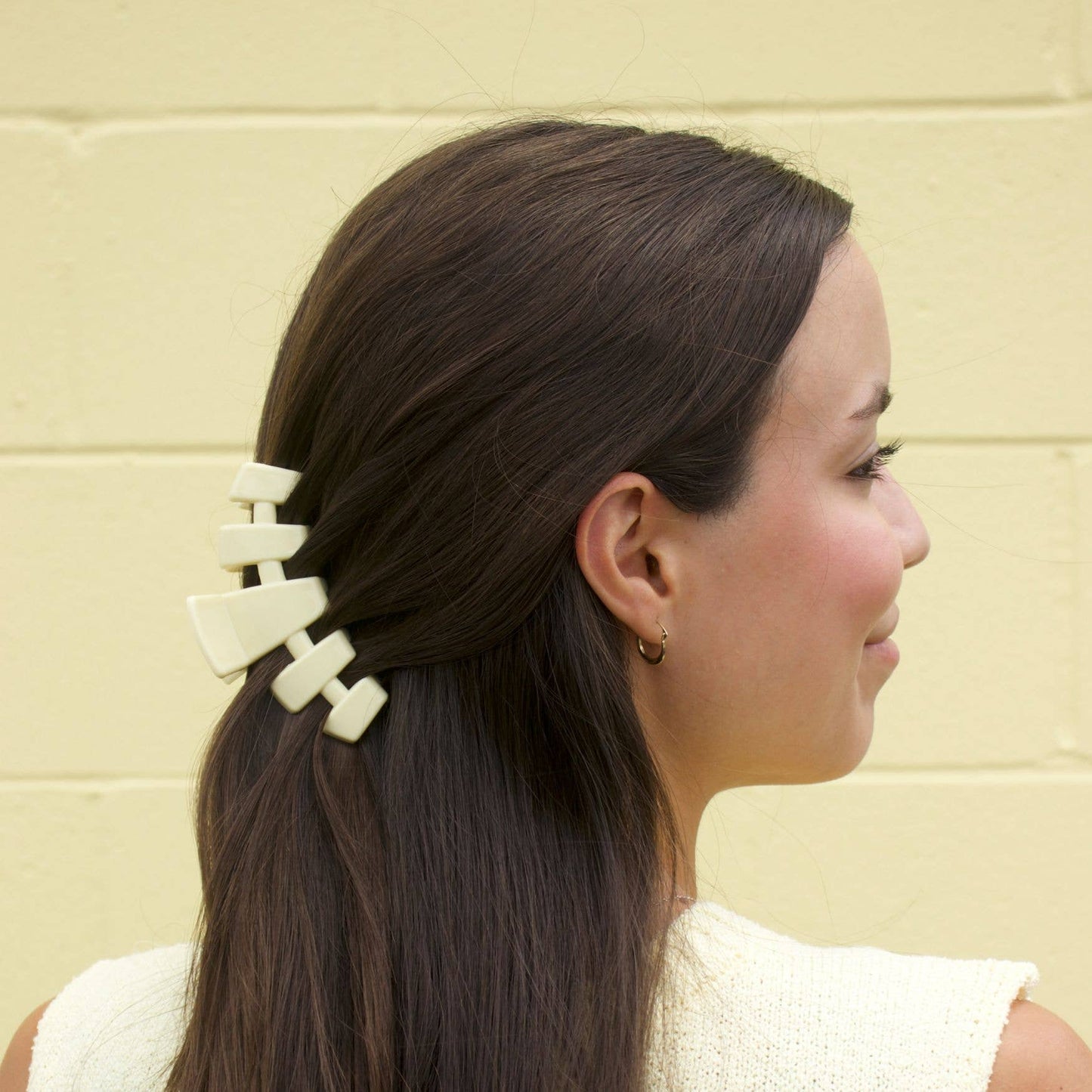 TELETIES - Classic Hair Clip | Medium | Butter Yellow