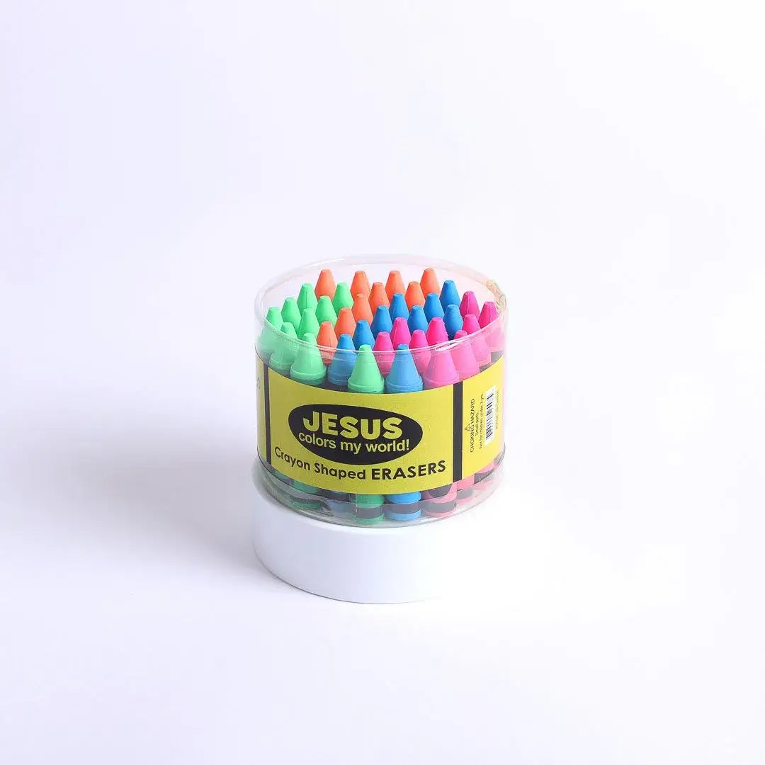 Swanson Christian Products - Eraser Jesus Colors My World - Pack of 36