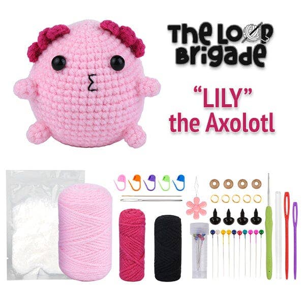 Showcase - The LOOP Brigade: DIY Mini Crochet Kit - Lily the Axolotl