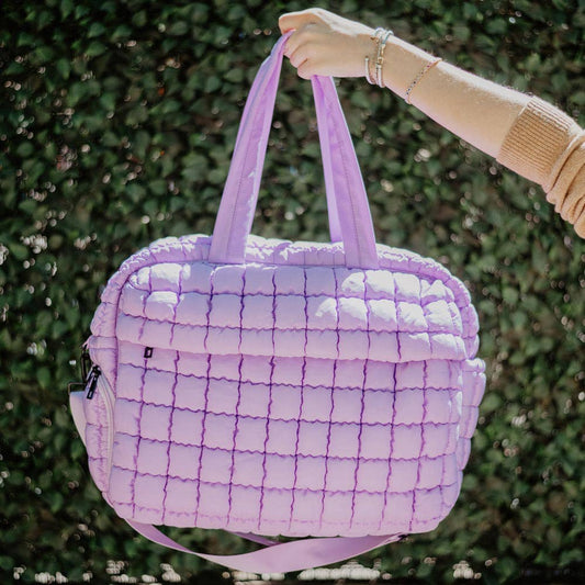 Katydid - Light Purple Weekend Duffel w/ Pass-Thru Slip