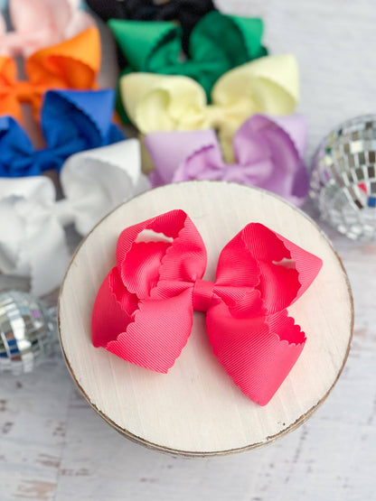 The Hair Bow Company - Classic Scalloped Bows - Alligator Clip - 4.5"