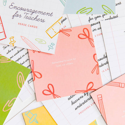The Daily Grace Co - Encouragement for Teachers Verse Card Set