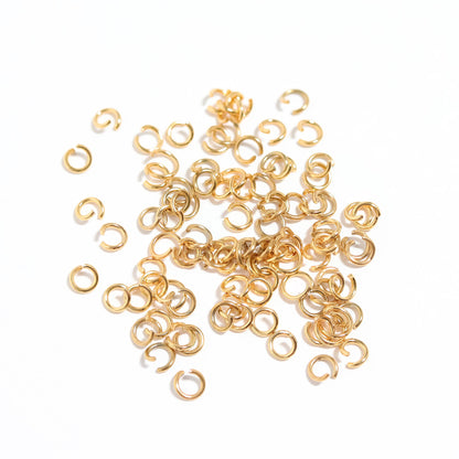 WJW - 100 Pack 18K Gold PVD Coated Jump Ring Connectors