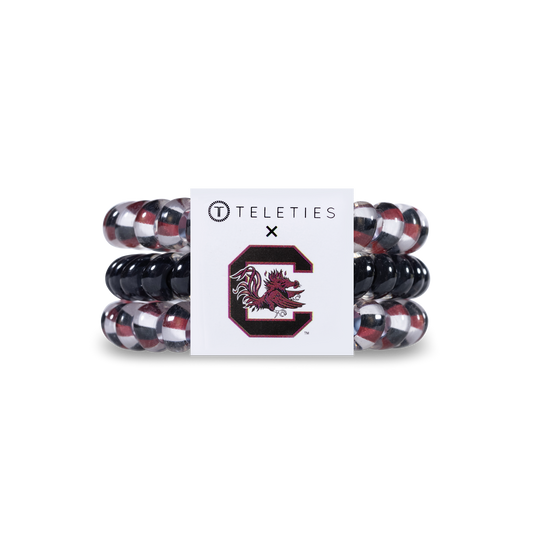 TELETIES - Spiral Hair Coil | Small | Univ. of South Carolina Hair Ties