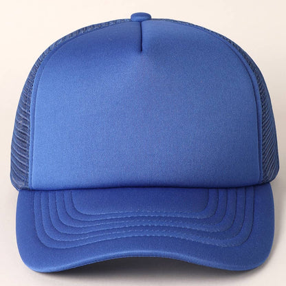 Fashion City - Solid Color Foam Mesh Back Trucker Hat