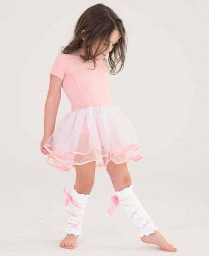 RuffleButts + RuggedButts - Girls White Ballet Bow Leg Warmers