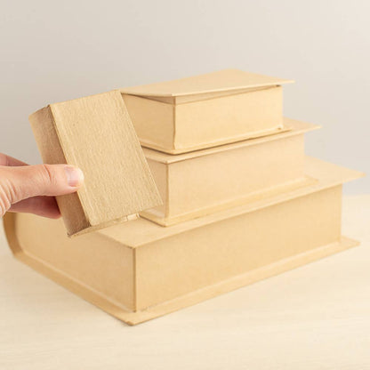 Factory Direct Craft - 4 piece Paper Mache Book Shaped Box Set