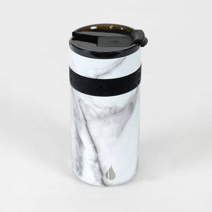 Elemental - 12oz Commuter DuoSip Tumbler - White Marble