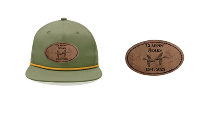 Custom Leather Patch, Decky 6032 Classic Rope Cap