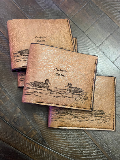 Clappin’ Beaks custom wallet (design 2)