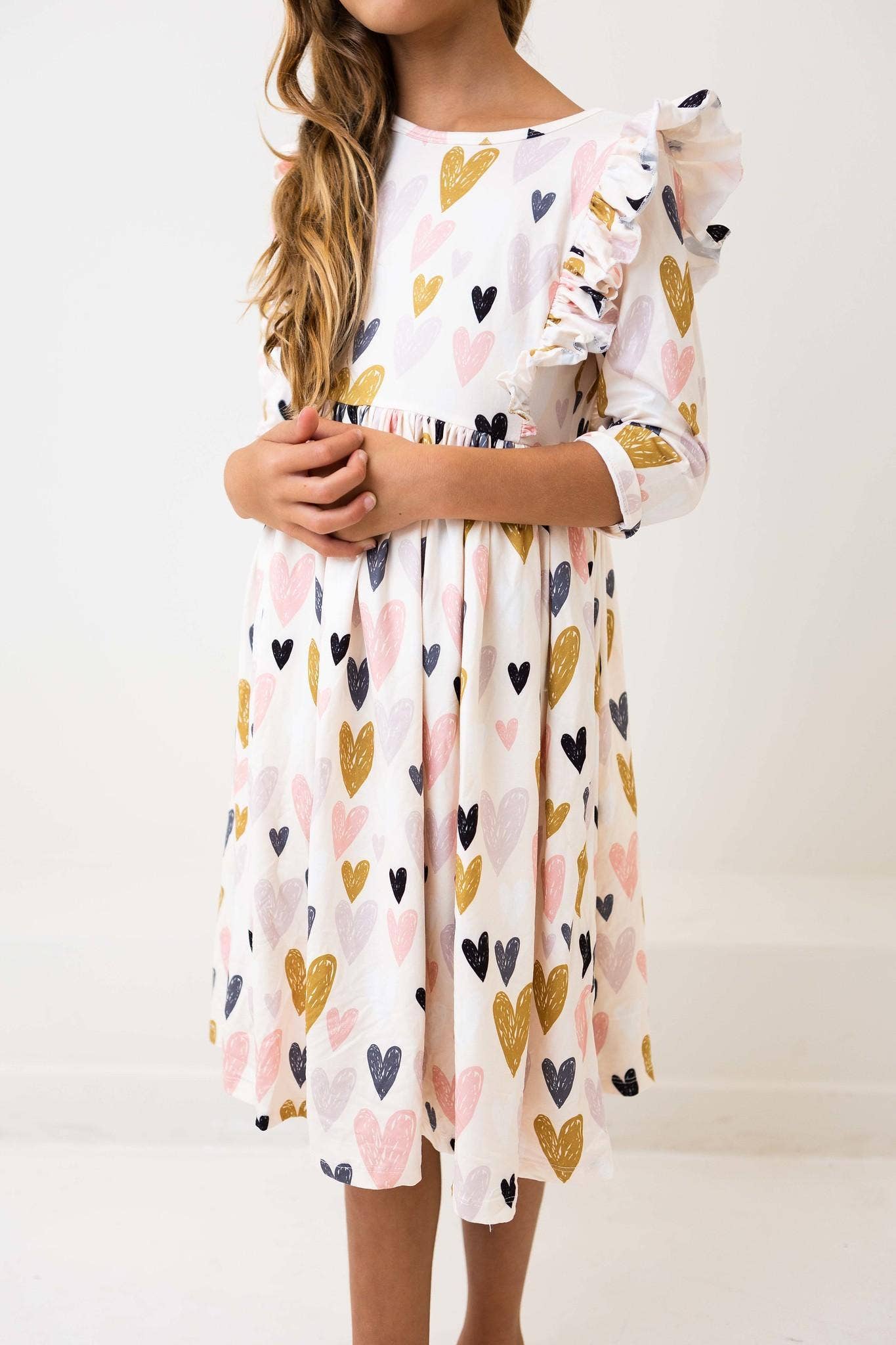 Mila & Rose - I Heart You Ruffle Twirl Dress
