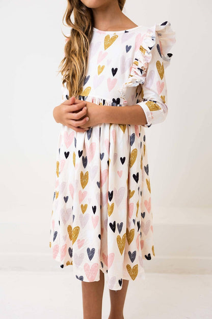 Mila & Rose - I Heart You Ruffle Twirl Dress