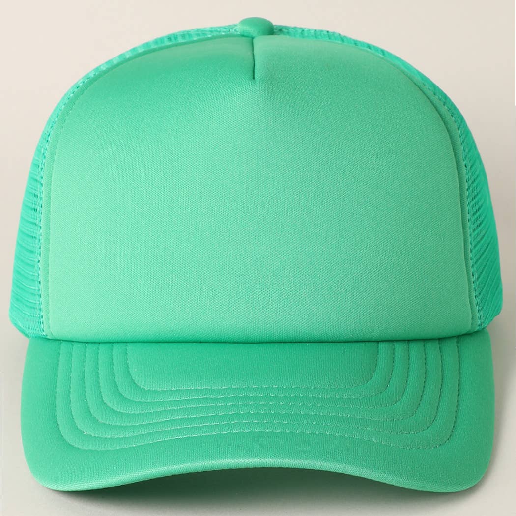 Fashion City - Solid Color Foam Mesh Back Trucker Hat